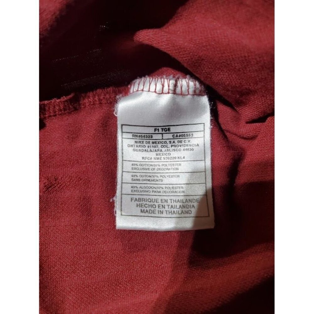 Nike Golf Dri-Fit Mens Polo Shirt Size L Red Polyester Spandex - Picture 6 of 8